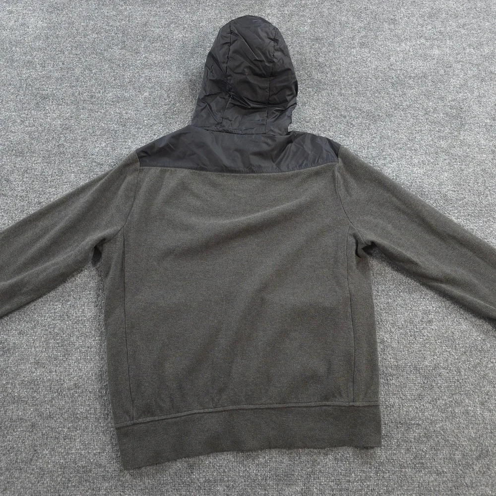 Polo Ralph Lauren Hoodie Mens Large Gray Estate Rib Full Zip Logo Nylon Hood